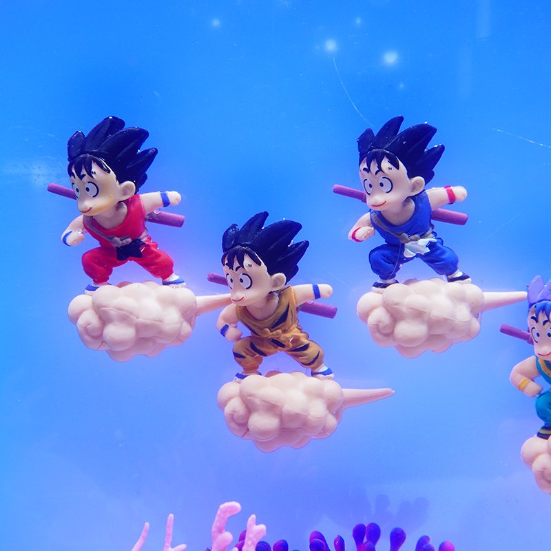Hot Sale Dragon Ball Goku PVC Model Vinyl Figure Aquarium Floating Ornaments Decoration for Fish Tanks
