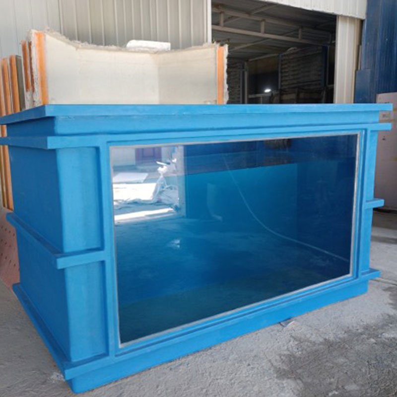 custom size outdoor large big size frp fiberglass rectangular glass fish tanks fish farm pond aquarium