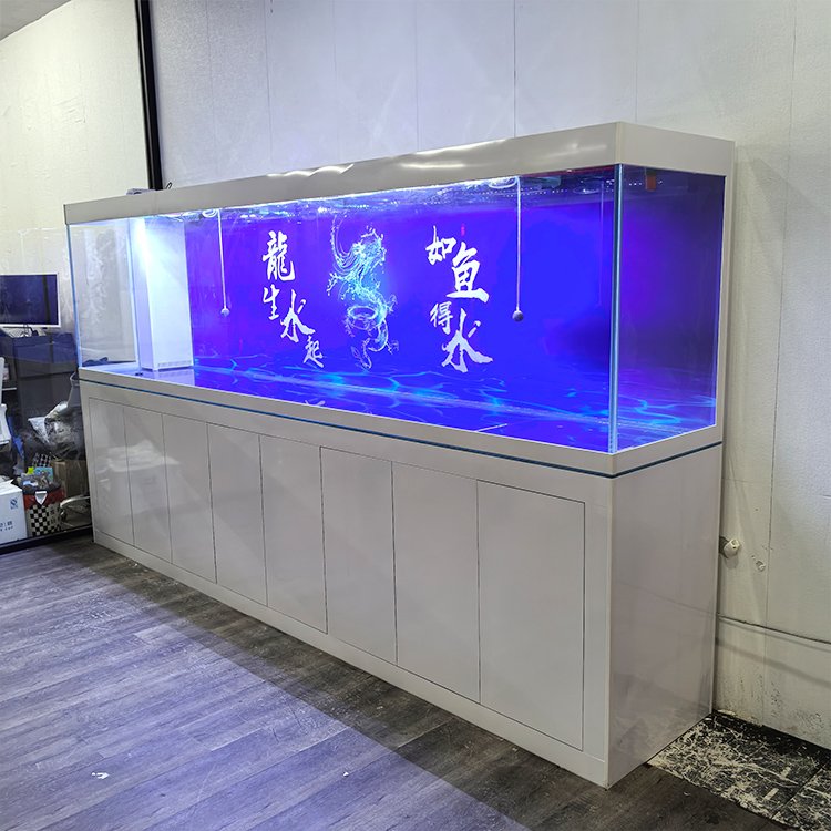 Factory Customized 500 1000 Gallons White Super Large Fish Tank Aquarium With Bottom Filter System