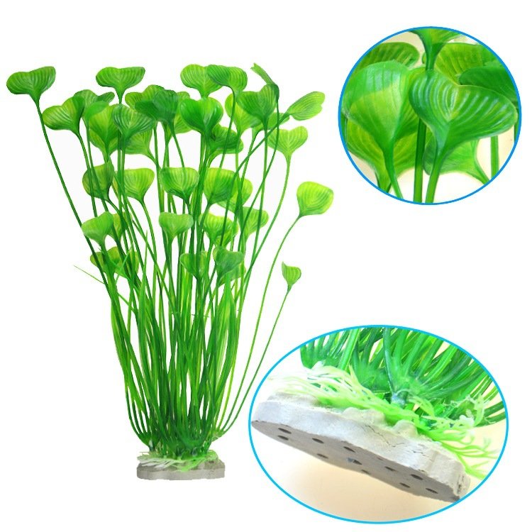 Plastic Plants for Aquarium,Tall Artificial Plants for Fish Tank Decor 15.6 Inch