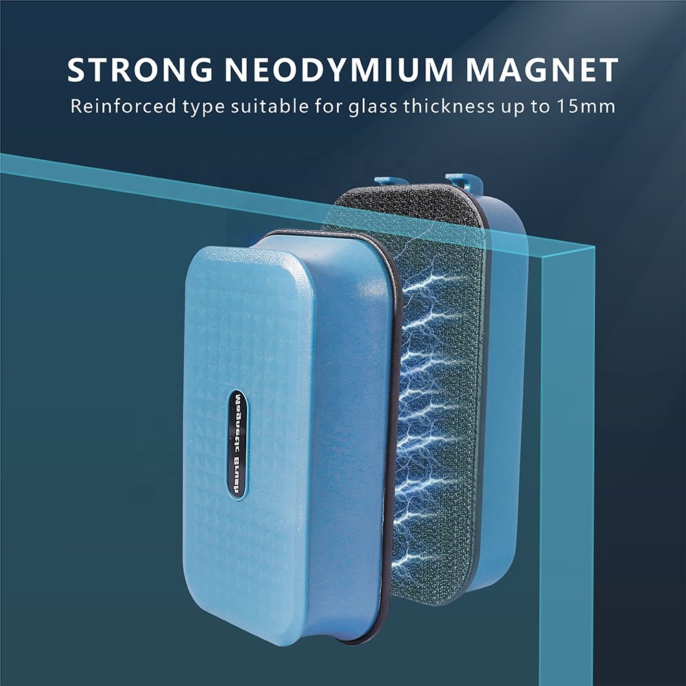 Factory Directly Sale Magnetic Aquarium Glass Cleaner Fish Tank Glass Cleaner Scraper Aquarium Floating Magnetic Brush