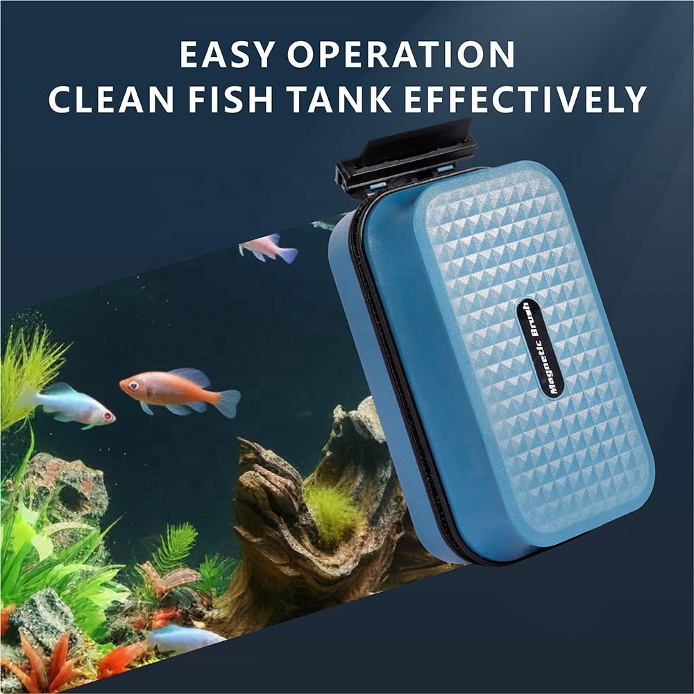Factory Directly Sale Magnetic Aquarium Glass Cleaner Fish Tank Glass Cleaner Scraper Aquarium Floating Magnetic Brush