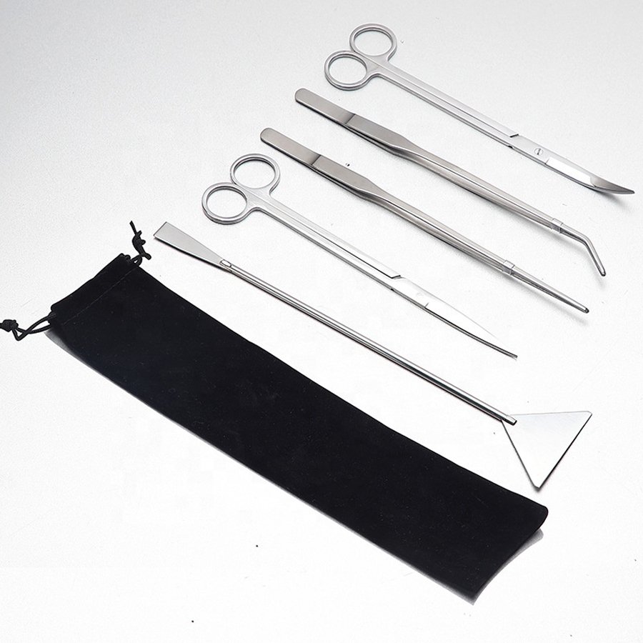 Aquarium Tank Aquatic Plant Tools Sets Set For Fish Tank Aquascape Tools Sets Aquarium Tweezers Stainless