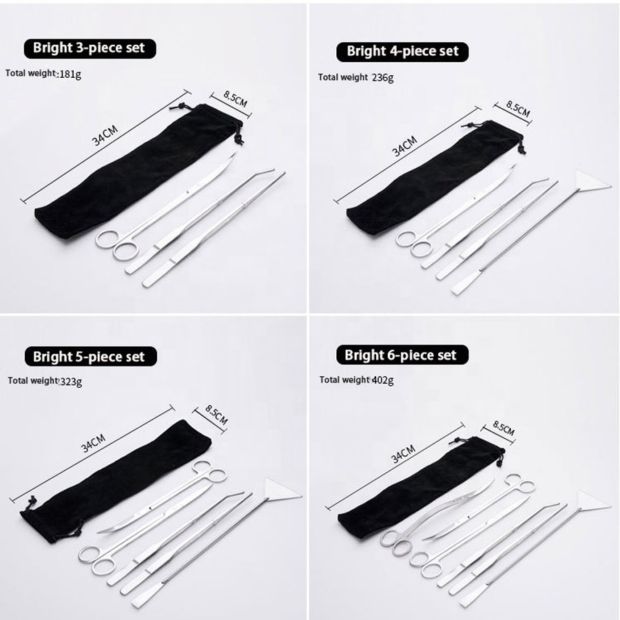 Aquarium Tank Aquatic Plant Tools Sets Set For Fish Tank Aquascape Tools Sets Aquarium Tweezers Stainless