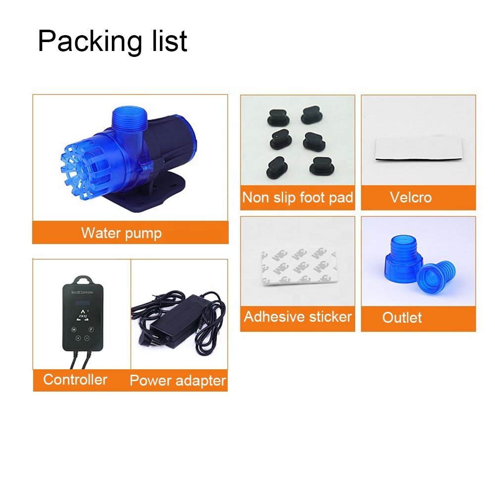 DC3000 530GPH Quiet Submersible DC 24V Water Pump 10-35W with sine wave Controller (20levels) for Aquariums,Ponds Fountains
