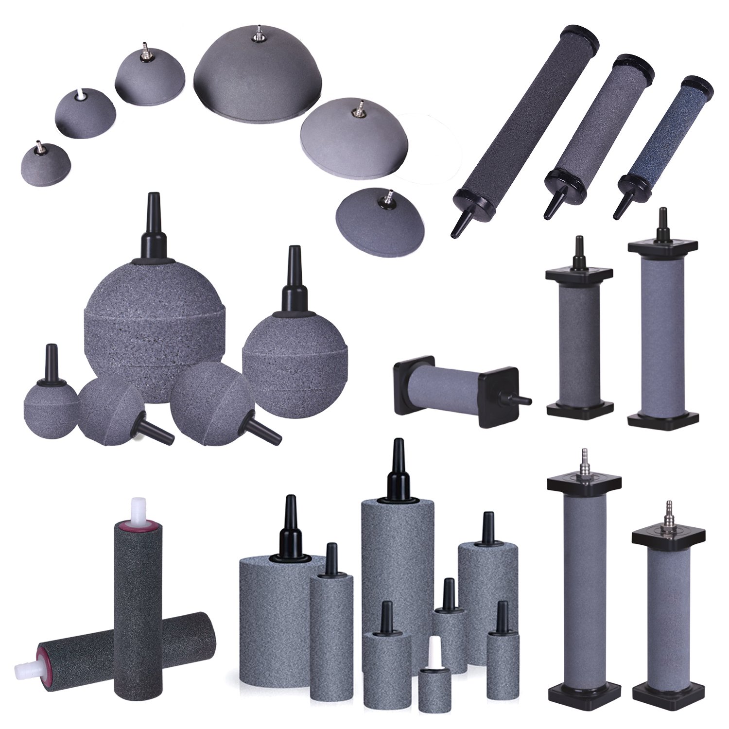 cheap disk column Bubble Stones collections ceramic long bar fish tank bubbler round bulk Aquarium Air Stone