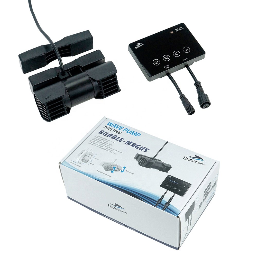 Bubble Magus DW13000 DC24V Adjustable Sine Wave Freshwater Saltwater Aquarium Wavemaker Pump with Controller for Coral Fish Tank