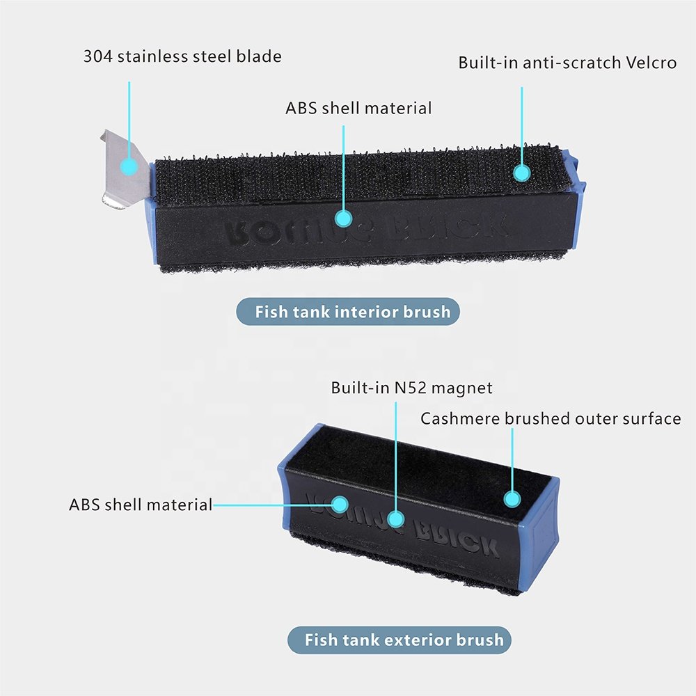 Wholesale Excellent Quality Glass Cleaner Scraper Fish Tank Cleaning Aquarium Magnetic Clean Brush With Great Price