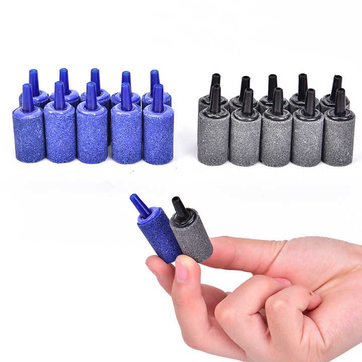Aquarium Cylinder Shape Air Stone Mineral Bubbles Release Fish Tank Punp Airstone Aeration Aerator Accessories