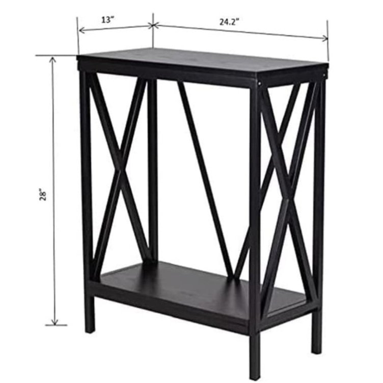 Factory Direct Black 29/37 Gallon Console Table Aquarium Fish Tank Stand Metal and Wood