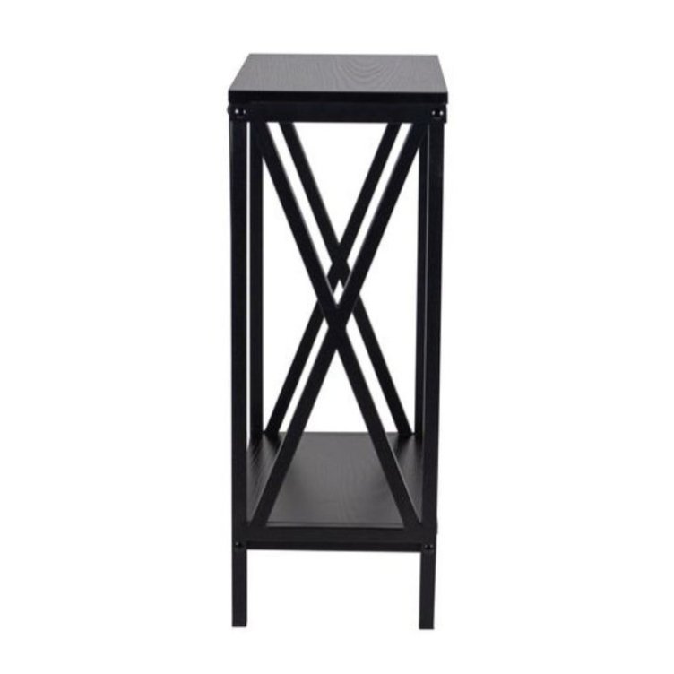Factory Direct Black 29/37 Gallon Console Table Aquarium Fish Tank Stand Metal and Wood