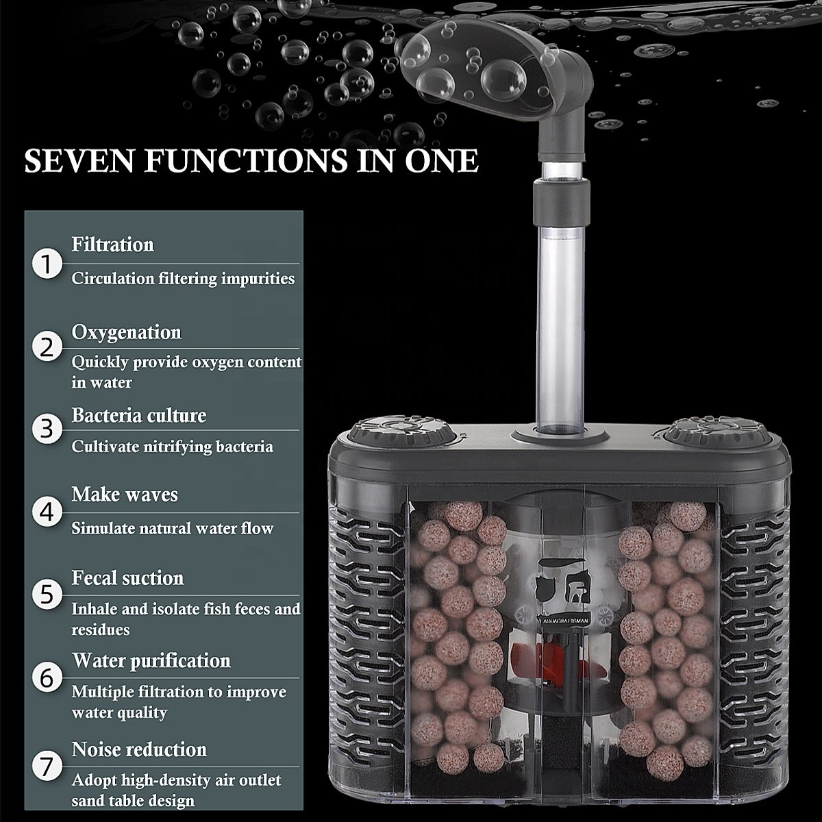 Yuanyou internal power filter for aquarium tank air system filter element internal filter for a fish aquarium