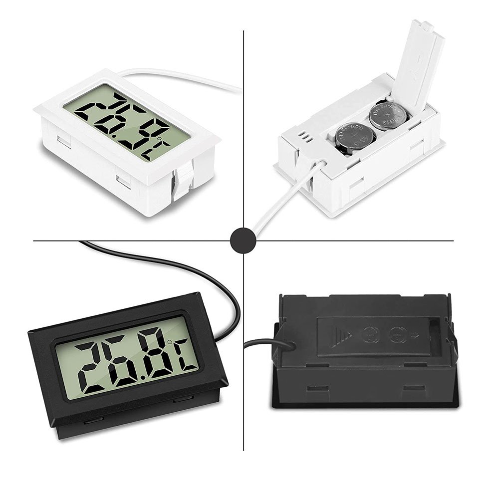 Aquarium Thermometer Fish Tank Reptile Thermometer Terrarium Temperature LCD Display