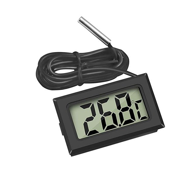 Aquarium Thermometer Fish Tank Reptile Thermometer Terrarium Temperature LCD Display