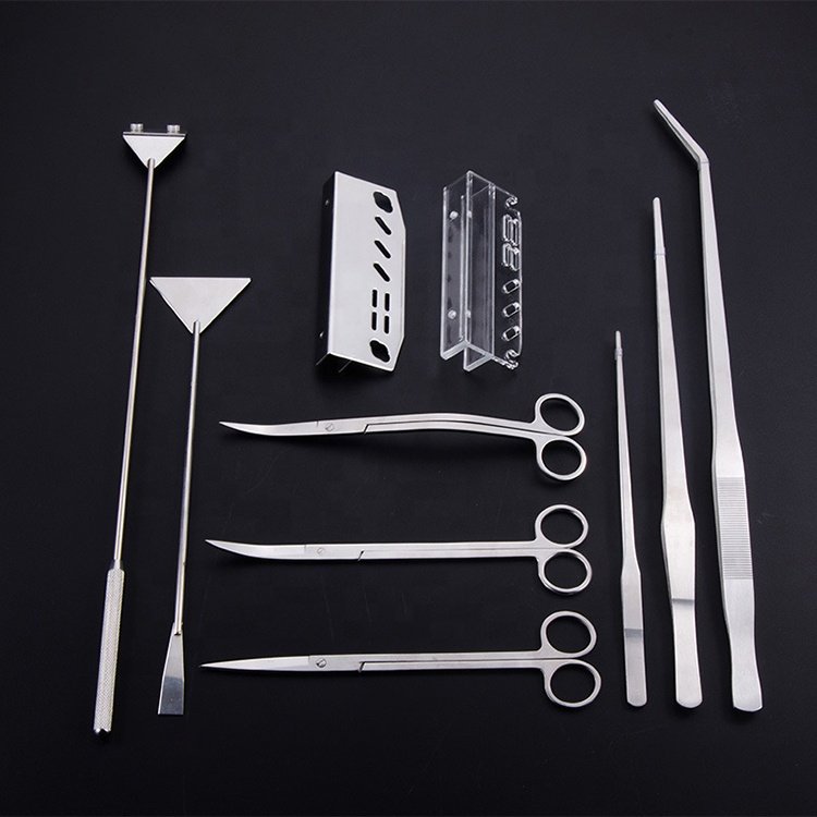 Aquarium Plant Tools Set Stainless Steel Aquascaping Landscaping Tool Kit Aquatic Plant Tool Sets Tweezers Scissor For Sale