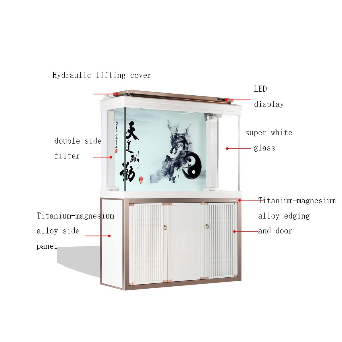 HST series High quality bottom filtration aquariuma for home decoration