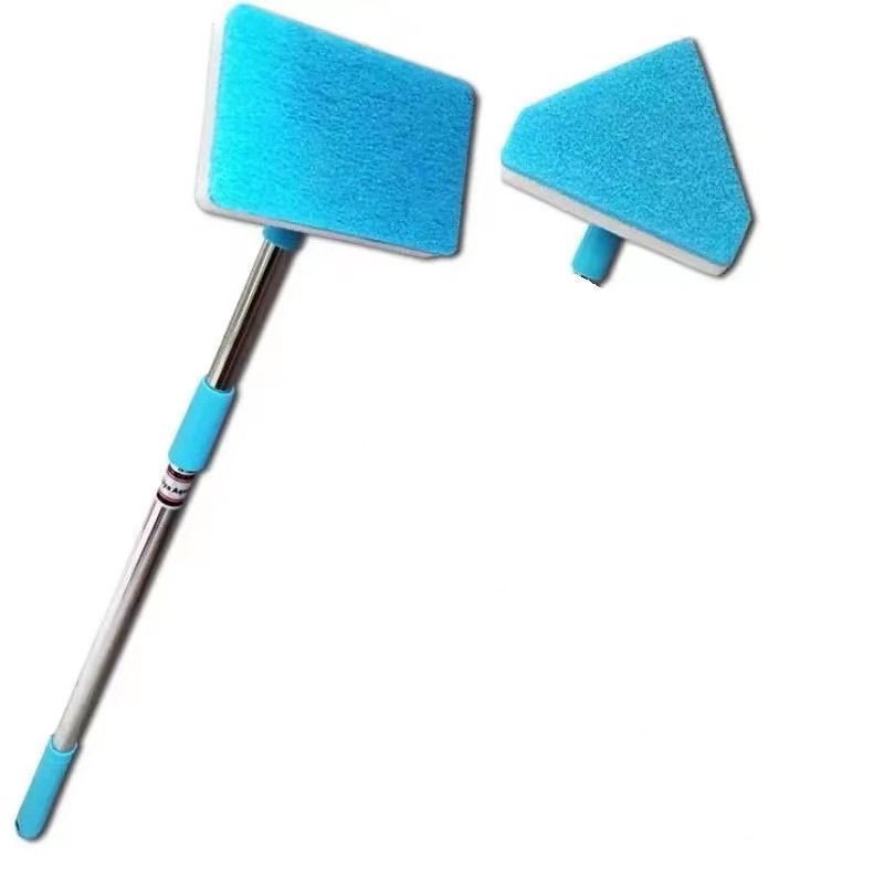 Aquarium Cleaning Tools Fish Tank Cleaning Sponge Brush Stainless Steel Long Handle Brush Aquarium Telescopic Cleaning Brush