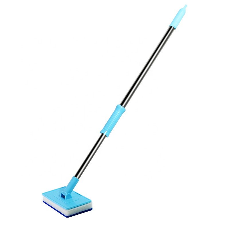 Aquarium Cleaning Tools Fish Tank Cleaning Sponge Brush Stainless Steel Long Handle Brush Aquarium Telescopic Cleaning Brush