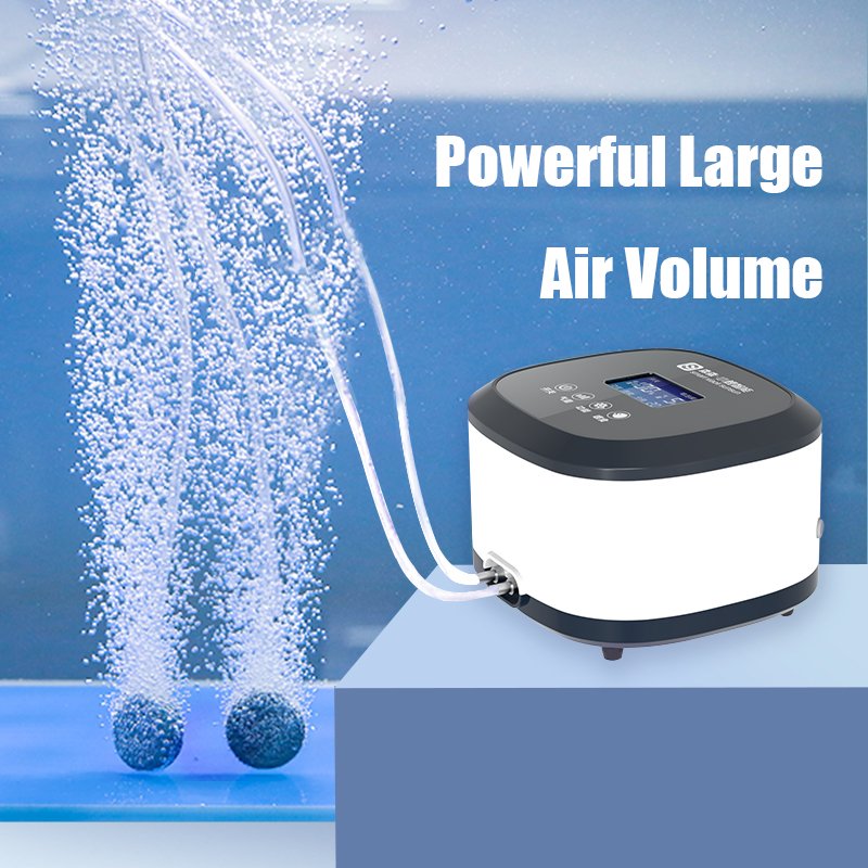 SUNSUN APQ Series Ultra Quiet Aquarium AC/DC Air Pump With Double Outlet Air Pump For Aquariums