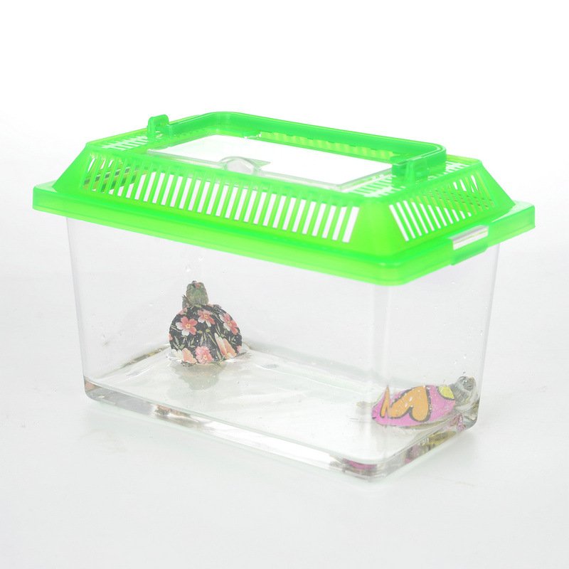 Plastic Starter Aquarium Fish Tank Set Reptile Cage Carry Handle