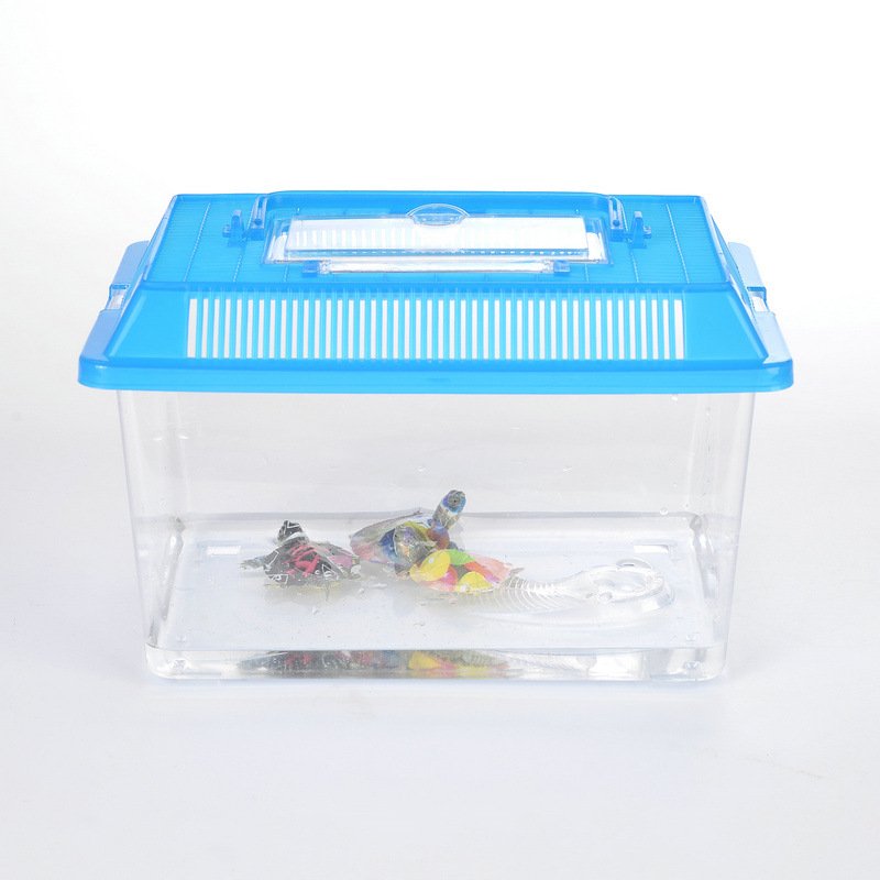 Plastic Starter Aquarium Fish Tank Set Reptile Cage Carry Handle