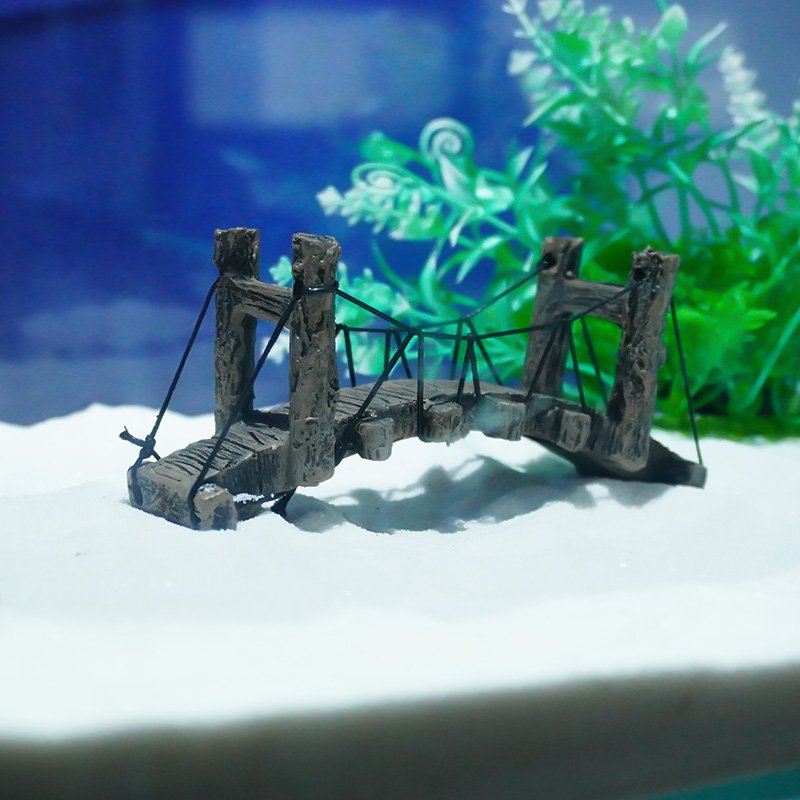 New arrival rope bridge landscape decoration natural landscape garden Chinese Style Micro landscape decoration Aquarium