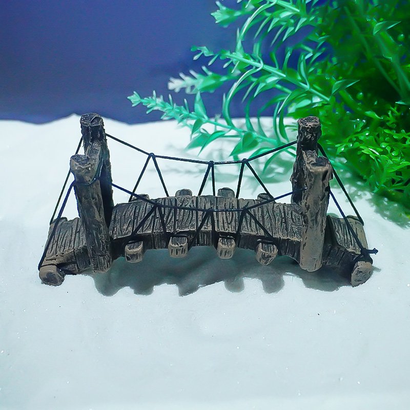 New arrival rope bridge landscape decoration natural landscape garden Chinese Style Micro landscape decoration Aquarium