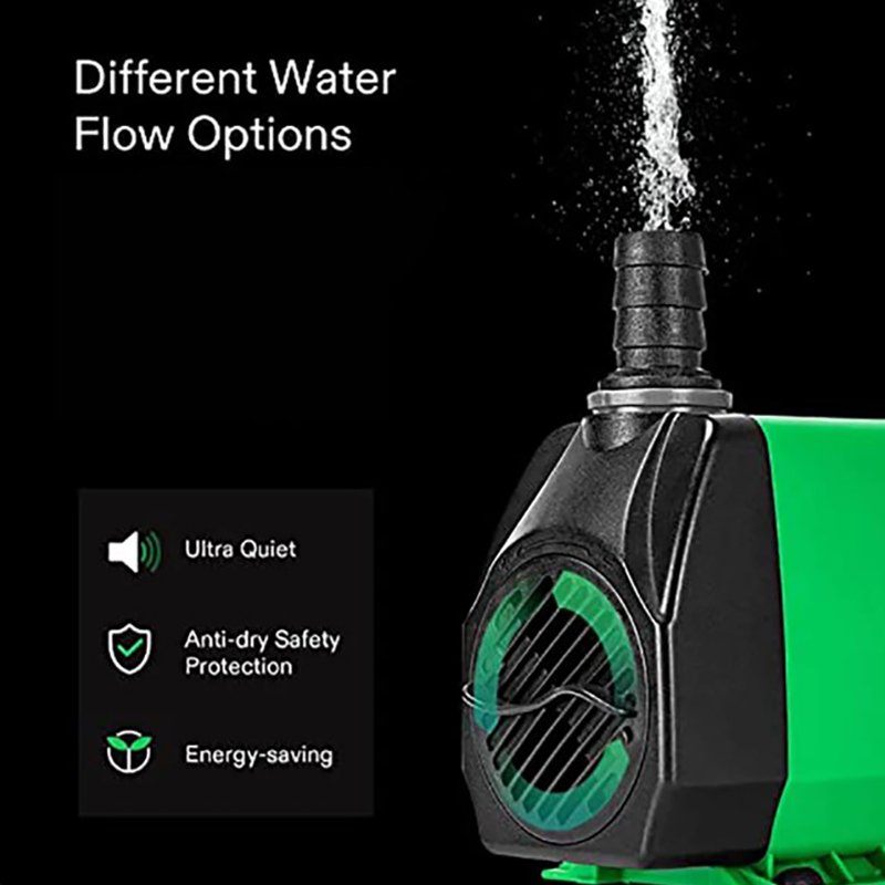 800GPH Aquarium Air Pump Silent Fish Tank Water Pump Fountain Pump for Aquarium Pond Statuary Hydroponics Fish Tanks Accessories