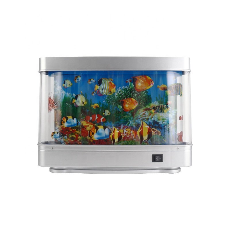 Mini Ornamental Fish Lamp Aquarium Home Decoration Seascape Fish Lamp Creative Desktop Aquarium