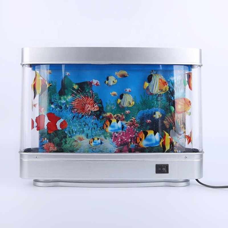 Mini Ornamental Fish Lamp Aquarium Home Decoration Seascape Fish Lamp Creative Desktop Aquarium