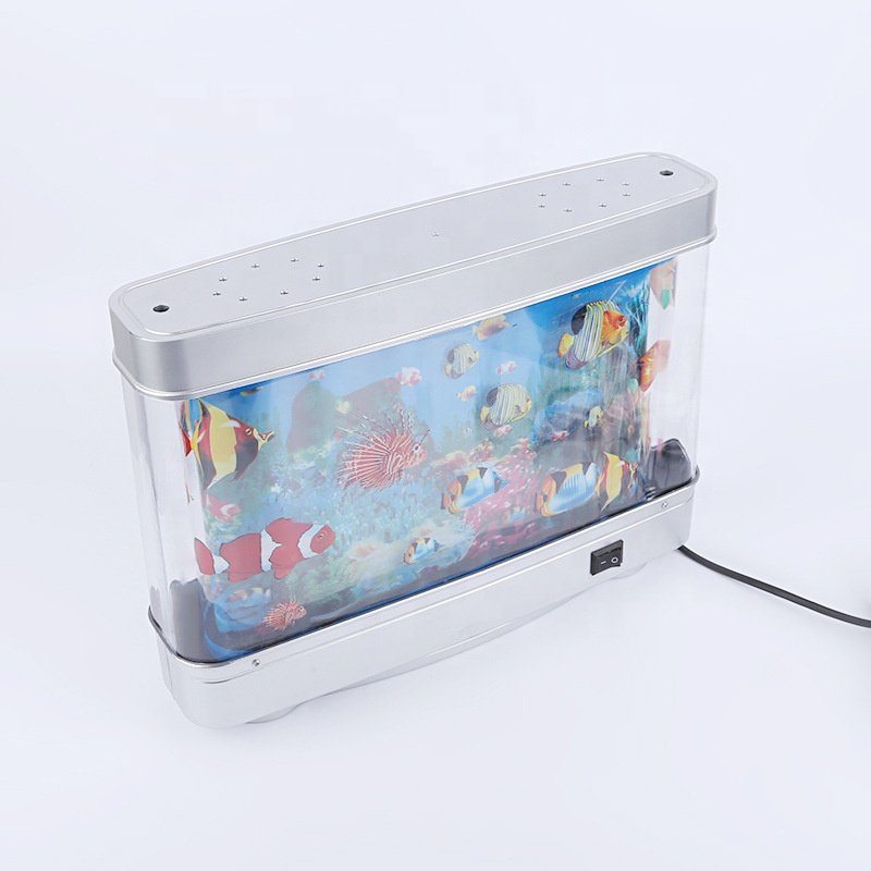 Mini Ornamental Fish Lamp Aquarium Home Decoration Seascape Fish Lamp Creative Desktop Aquarium