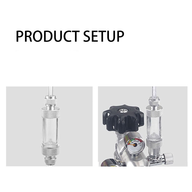 DEM S00-02A/02B Aquarium Equipments Alloy Check Valve-Regulator Diffuser Reactor Single& CO2 Bubble Counter