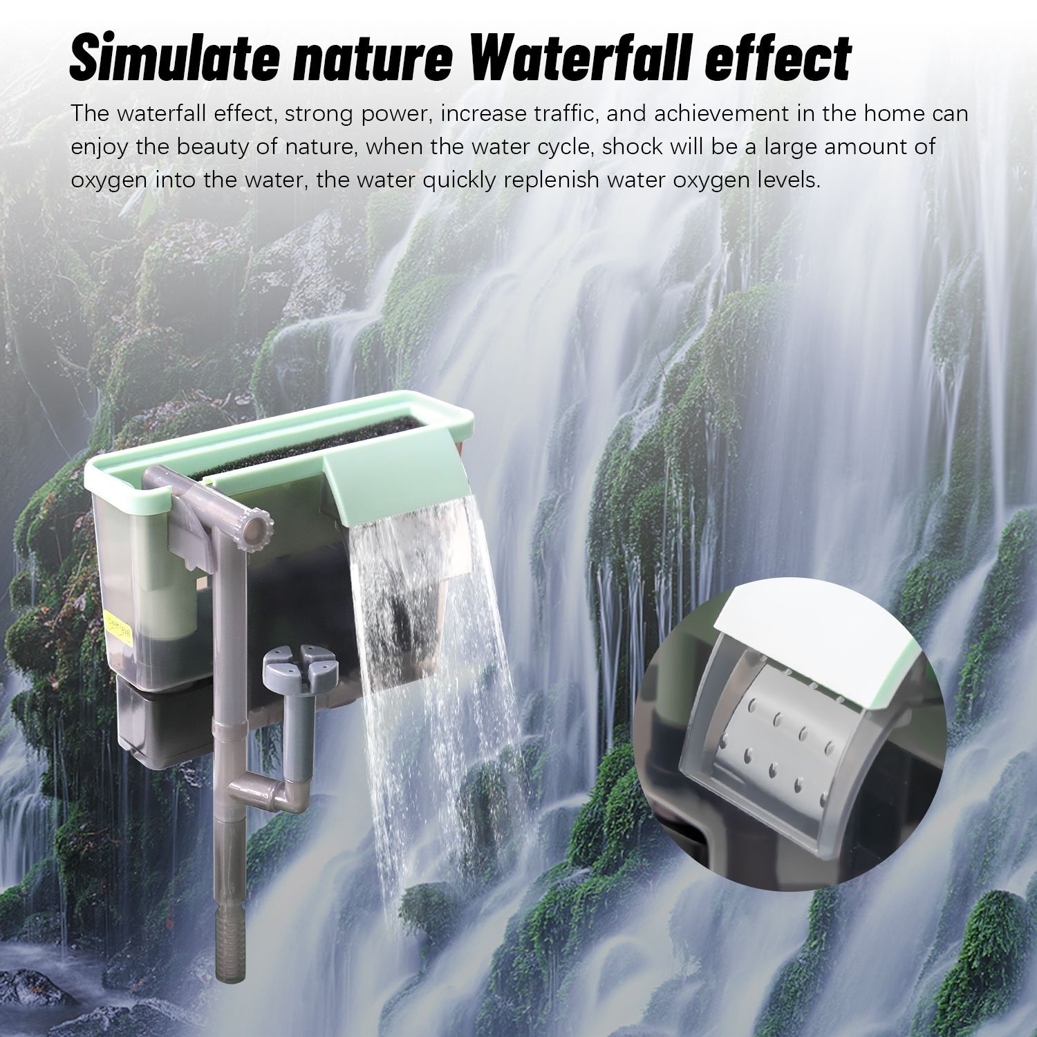 fish tank percolator hang on replaceable aquarium waterfall filter external canister filter for aquarium