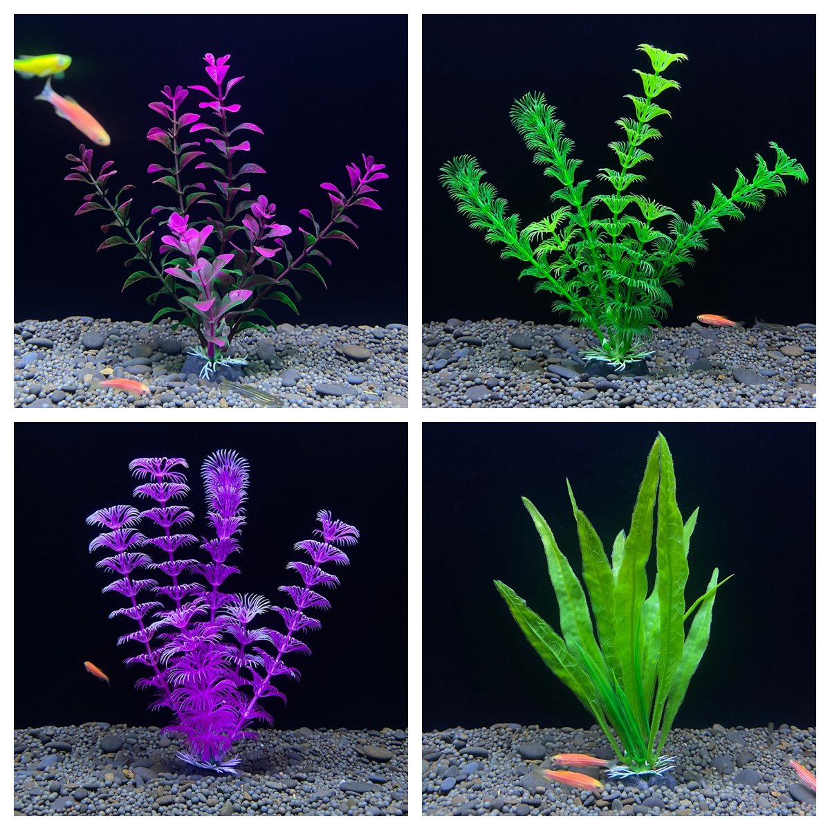 Custom Plantas de acuario Artificial Plastic Artificial Aquarium Plants for Aquarium Fish Tank Aquarium Decor Plastic Plants