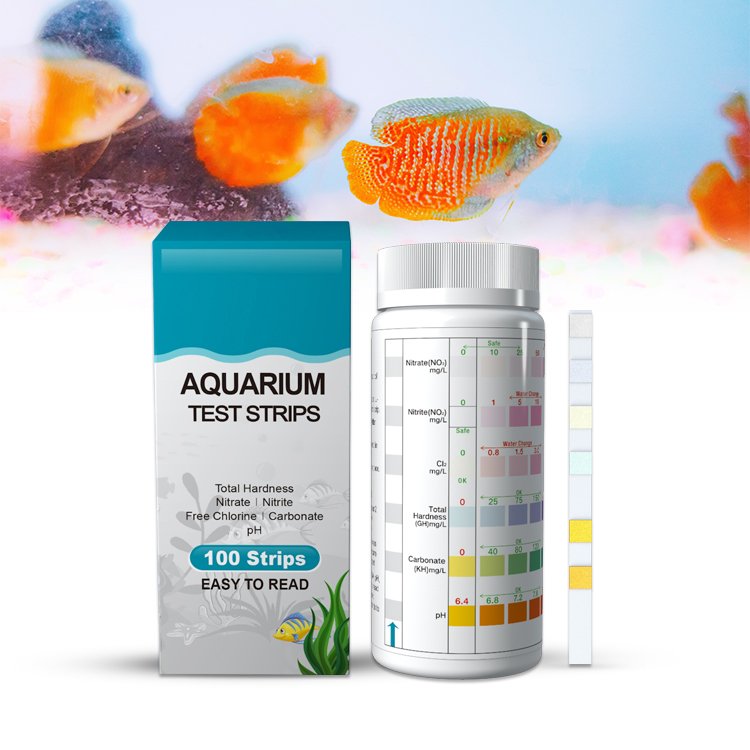 Easy use Yee Aquarium farm fish tank water test kit 6way fresh water betta fish chemical test strips