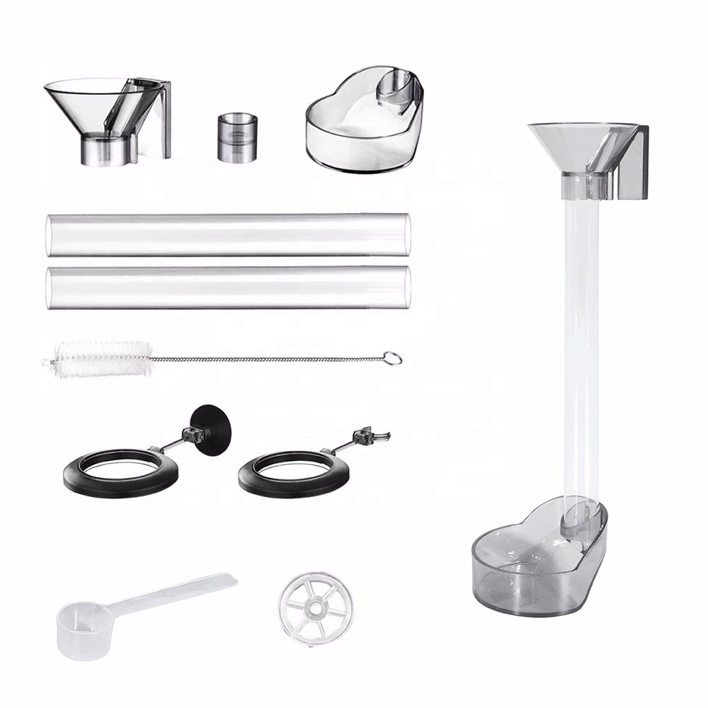 Multi-functional Aquarium Feeder Acrylic Transparent Fish Tank Feeding Tube Durable Aquarium Shrimp Feeder with Suction Cups