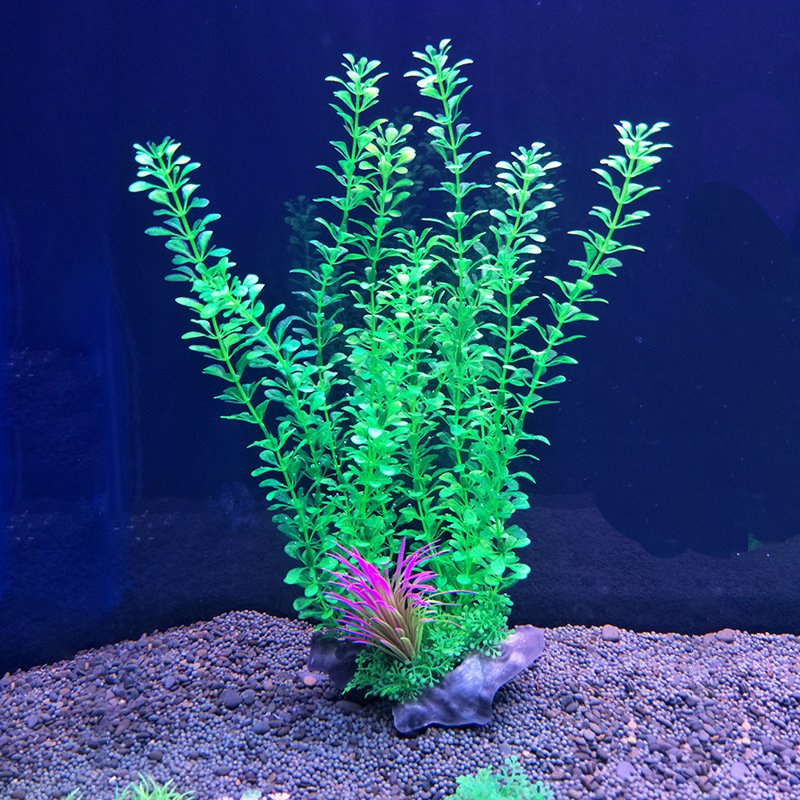 Realistic Large 15.75inch Artificial Fish Tank Plants Plastic Resin Aquarium Decorations Ornaments Accessory for Landscape Use