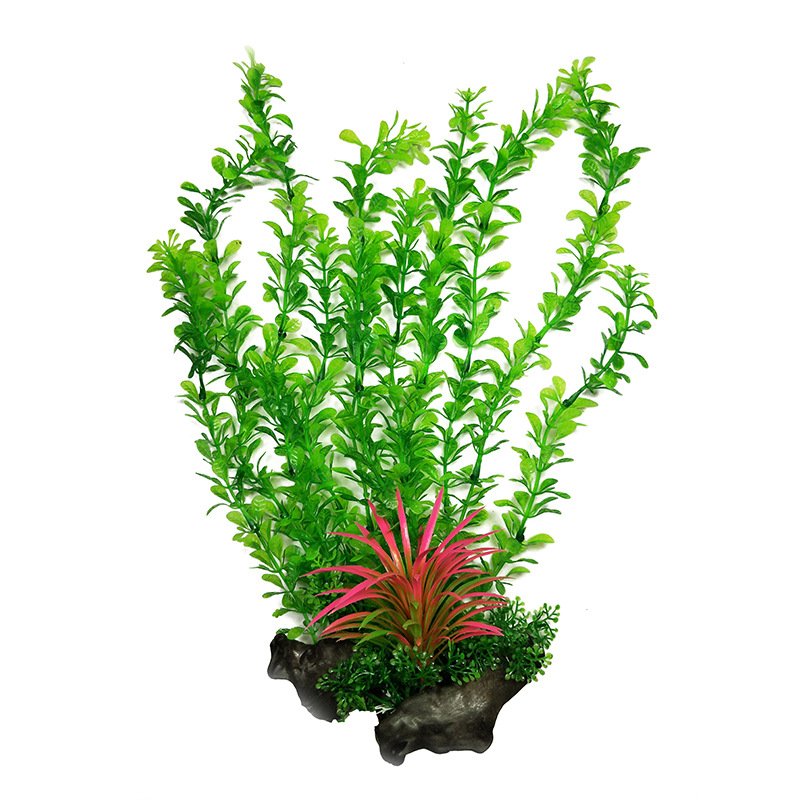 Realistic Large 15.75inch Artificial Fish Tank Plants Plastic Resin Aquarium Decorations Ornaments Accessory for Landscape Use