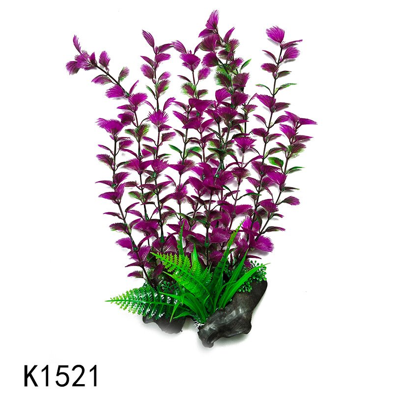 Realistic Large 15.75inch Artificial Fish Tank Plants Plastic Resin Aquarium Decorations Ornaments Accessory for Landscape Use