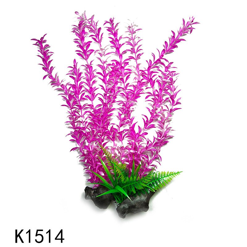 Realistic Large 15.75inch Artificial Fish Tank Plants Plastic Resin Aquarium Decorations Ornaments Accessory for Landscape Use