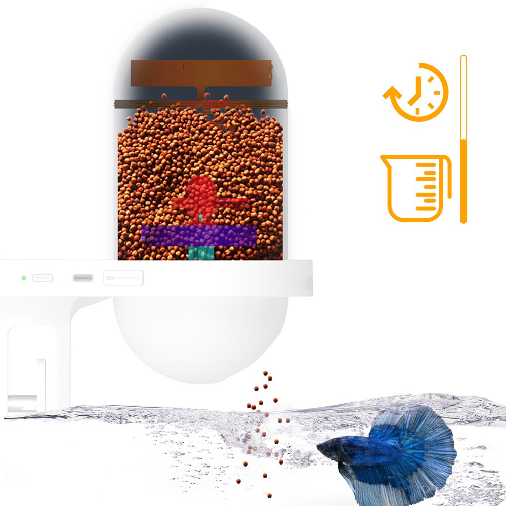 Fish Tank Accessories WIFI Online Timing Quantitative Automatic Fish Feedre With Monitoring Camera