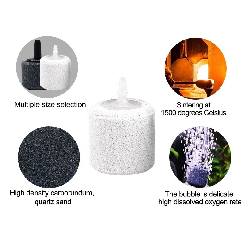 Wholesale ozone aeration stone aquaculture hydroponics fish farm oxygen CO2 bubble diffuser ceramic aquarium air stone