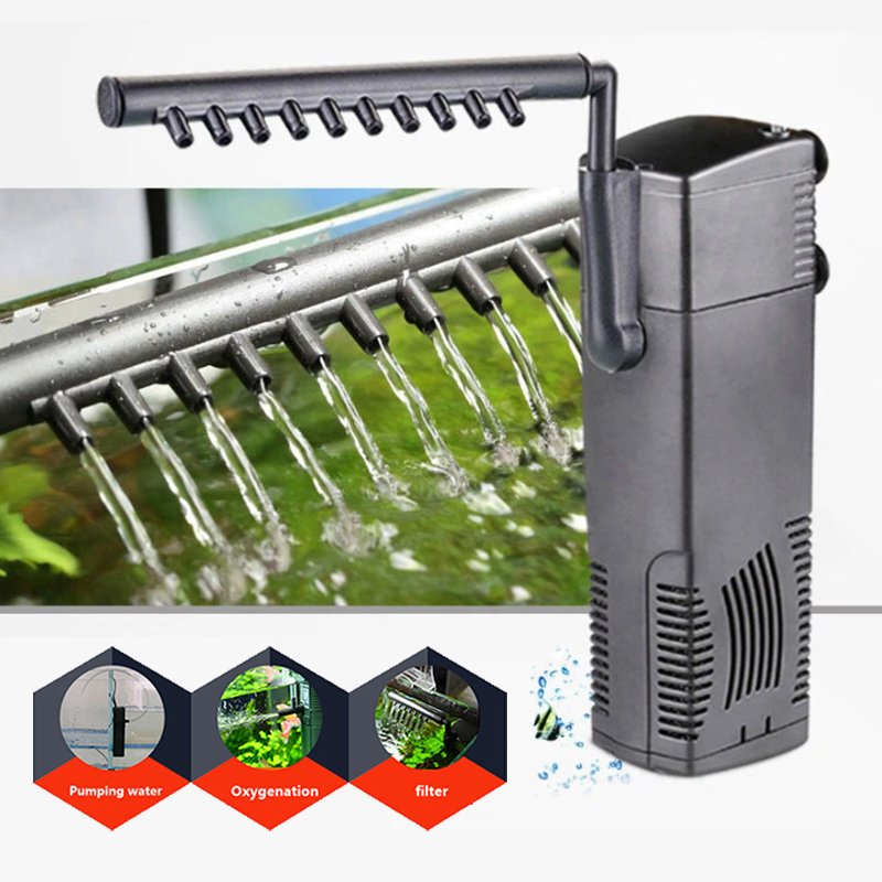 SUNSUN 3-in-1 Built-in Aquarium Filter Water Purifier Oxygen Pump Circulating Flow For Fish Tank Fishbowl Filtration Accessories