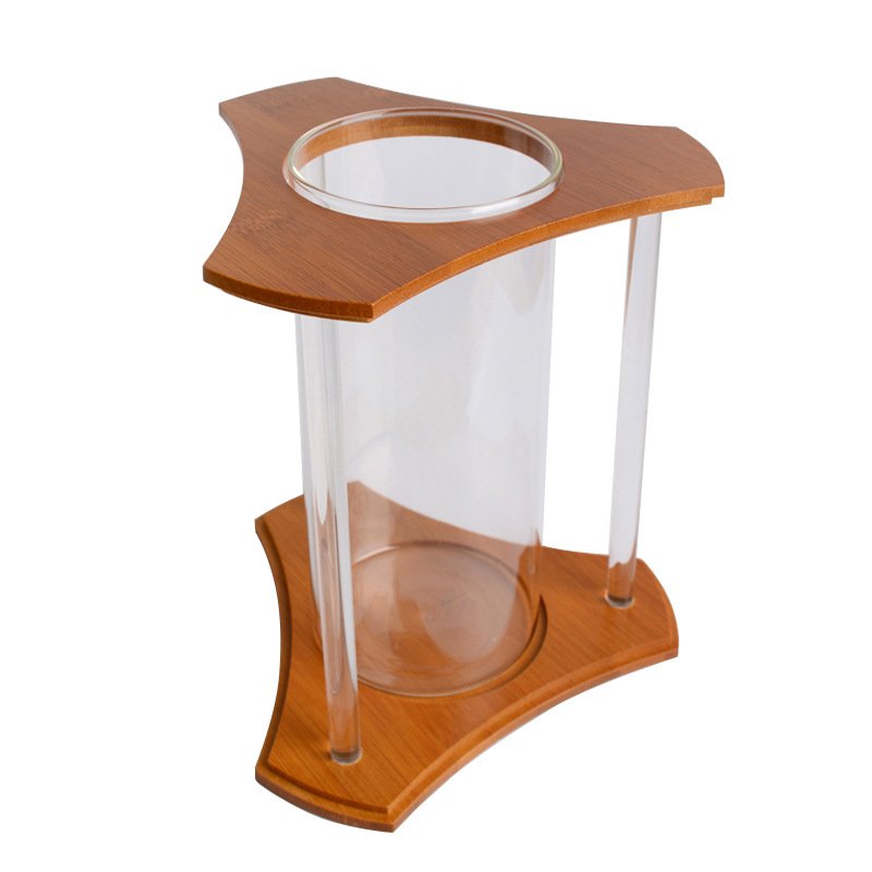 Creative Bamboo and Wood Ecological Fish Tank Desktop Mini Aquariums Wholesale Aquariums & Accessories Glass White Stocked 500ml