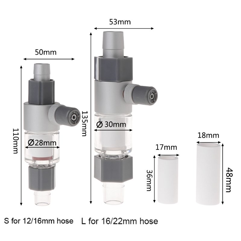 co2 Atomizer Diffuser External Reactor Fish Tank For 12/16mm 16/22mm Aquarium Accessories
