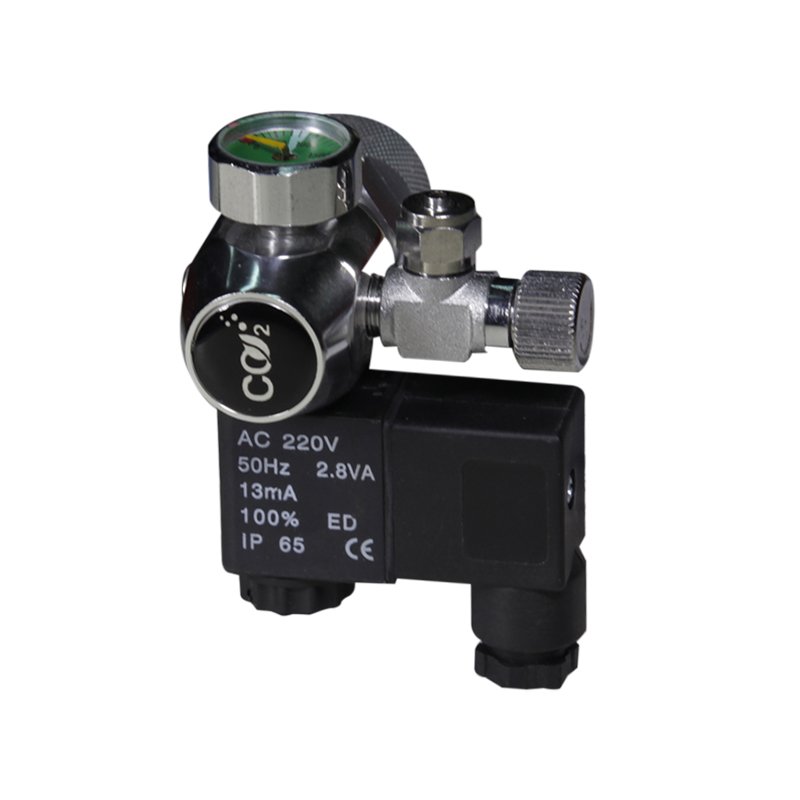 Aquarium Single Gauge Co2 Regulator With Solenoid