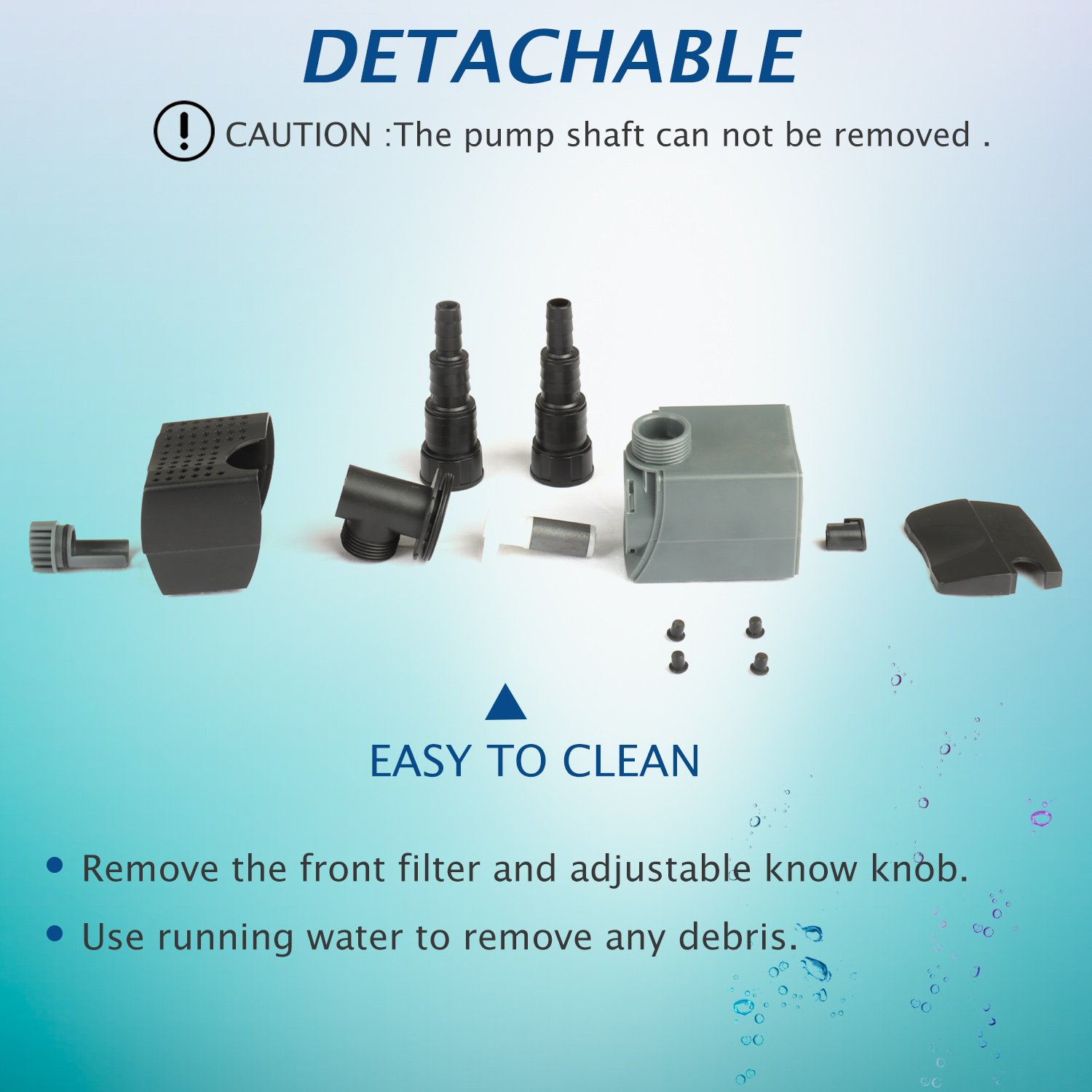 Aquarium HSUP-700 Electric Water Submersible Pump With Fountain Jets Automatic Recirculation Water-filled Cooling System