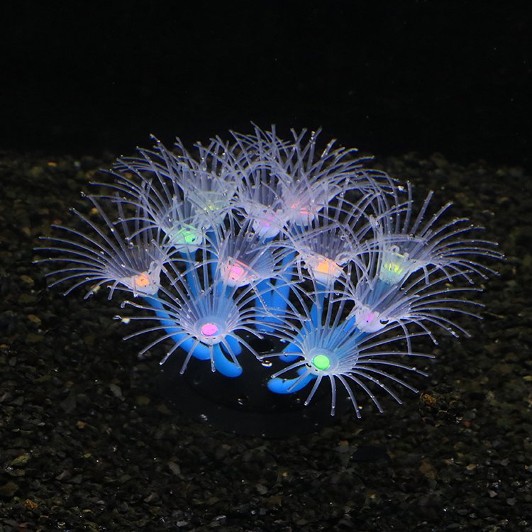 Factory direct sales wholesale fish tank glow-in-the-dark decoration simulation plant sunflower aquarium landscaping coral
