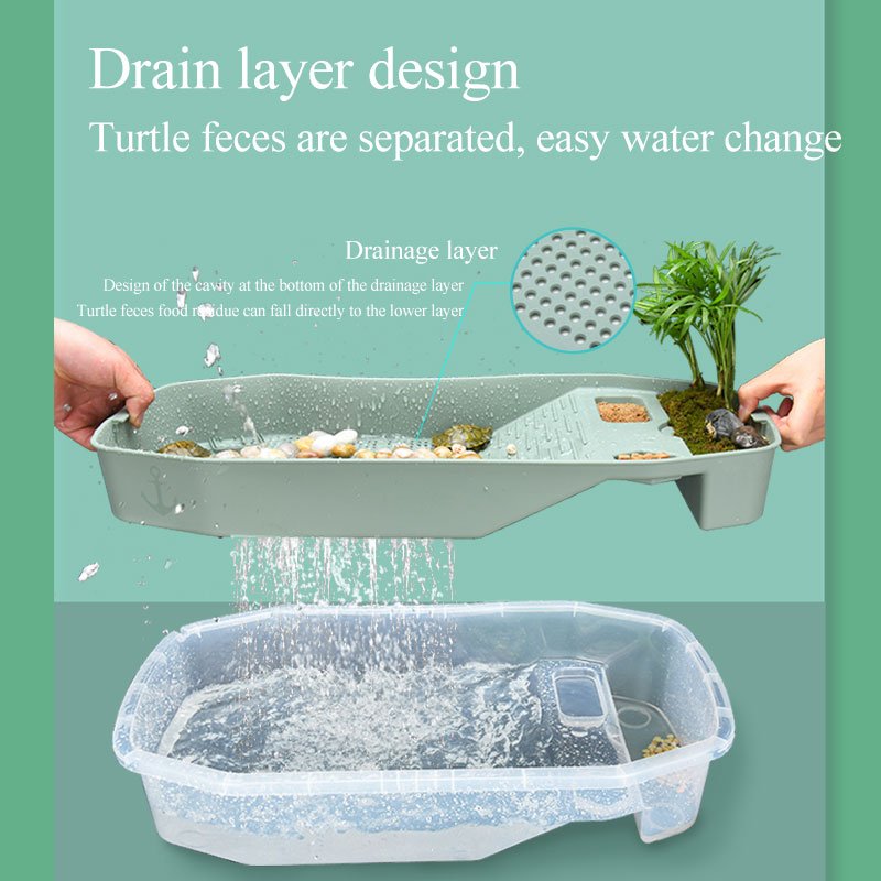 YEE New Style Combined Anti-escape Turtle Tank Reptile Aquarium Tank Reptile Terrarium Pet Reptile Products