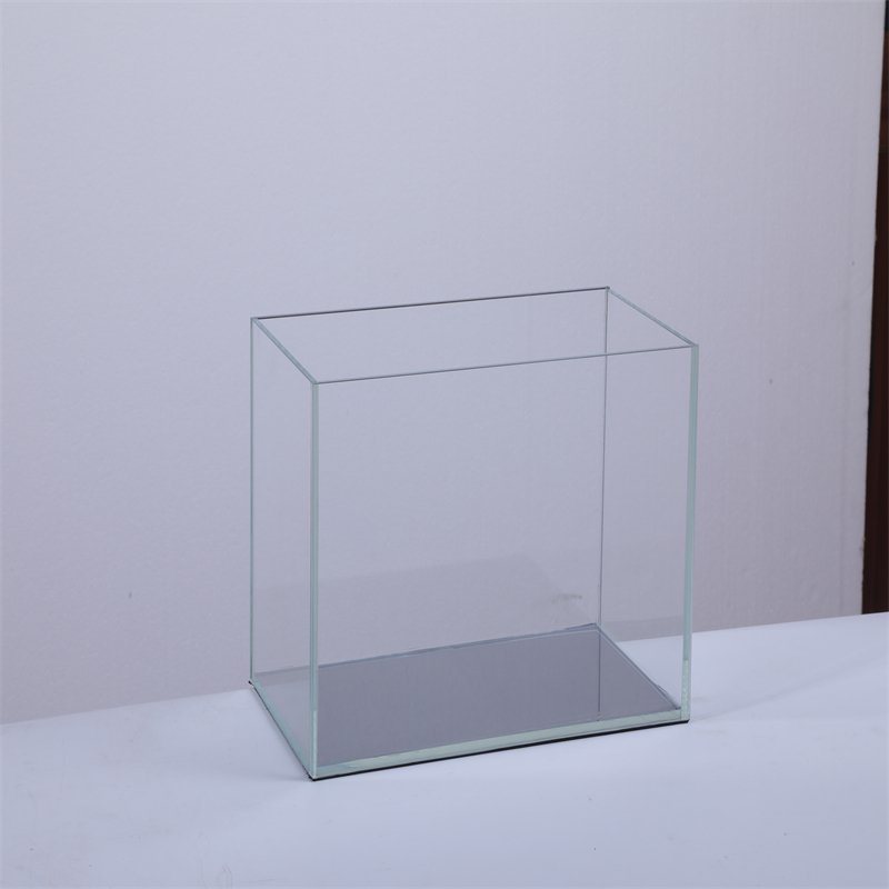 20cm Ultra white glass fish tank aquarium Ornamental fish angle glass fish tank ultra white water and land tank